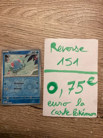 carte Pokémon tentacool reverse 072/165 EV3.5 collection 151 FR neuf sortie de booster