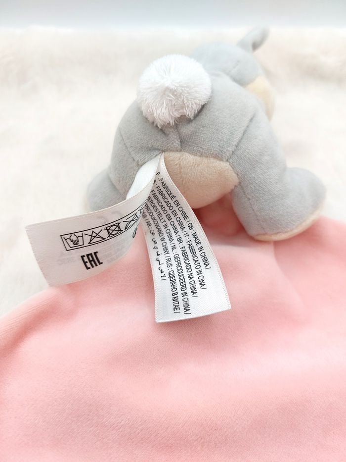 Disney Doudou peluche lapin Panpan Bambi time for hugs Simba toys blanc rose - photo numéro 9