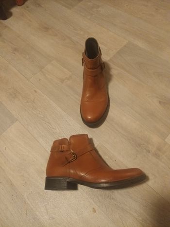 Bottines 36 André  marron femme  neuf en cuir