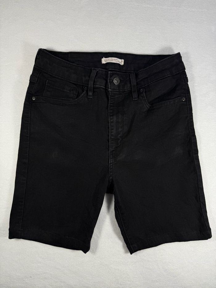 Short Levi's noir taille W29L30 – 721 High Rise Skinny filiforme Taille haute - photo numéro 2