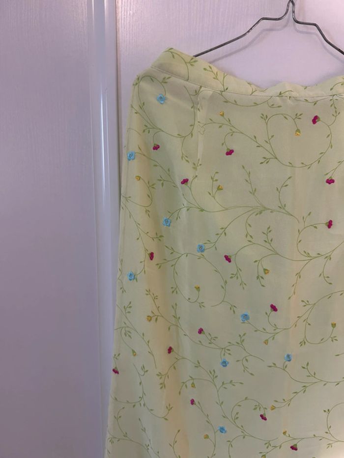 Jupe longue à fleurs fendue - photo numéro 6