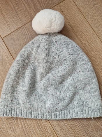 Bonnet hiver fille IKKS gris pailleté 49
