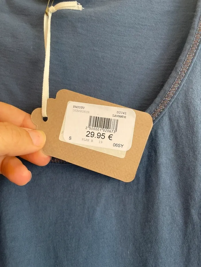 T-shirt bleu foncé neuf pako litto taille S - photo numéro 4