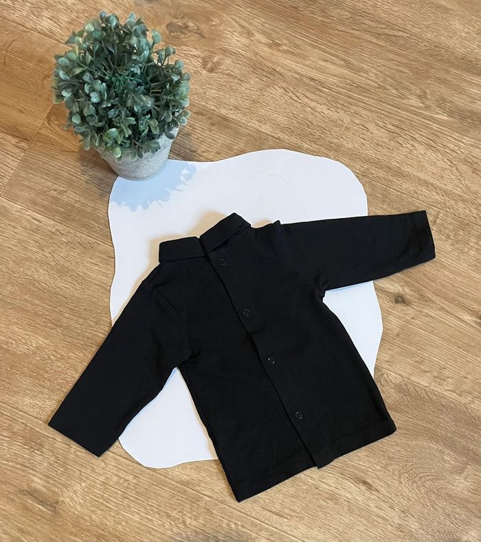 Petit pull à col fille noir - photo numéro 3