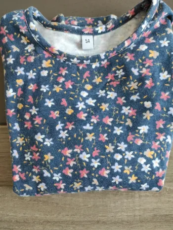 T shirt grandes manches fleuri