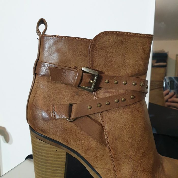 Bottine en cuir marron - photo numéro 6