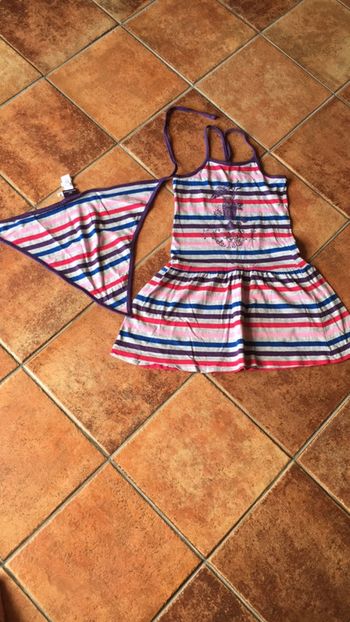 Robe d été sergent major 6 ans avec foulard à sorti taille unique