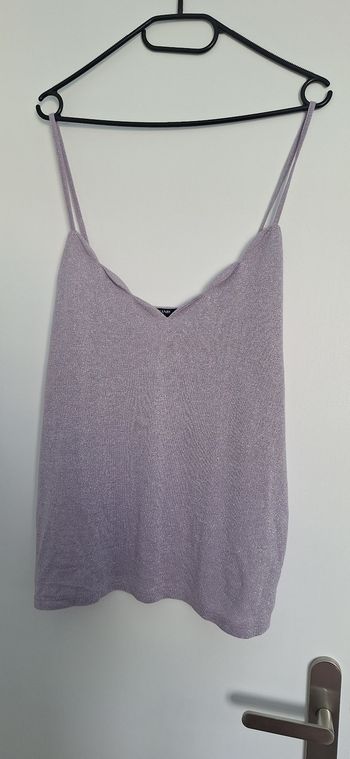 Débardeur violet paillettes