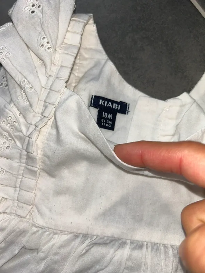 Ensemble 2 pièces robe et culotte broderie anglaise bébé fille Kiabi - photo numéro 4