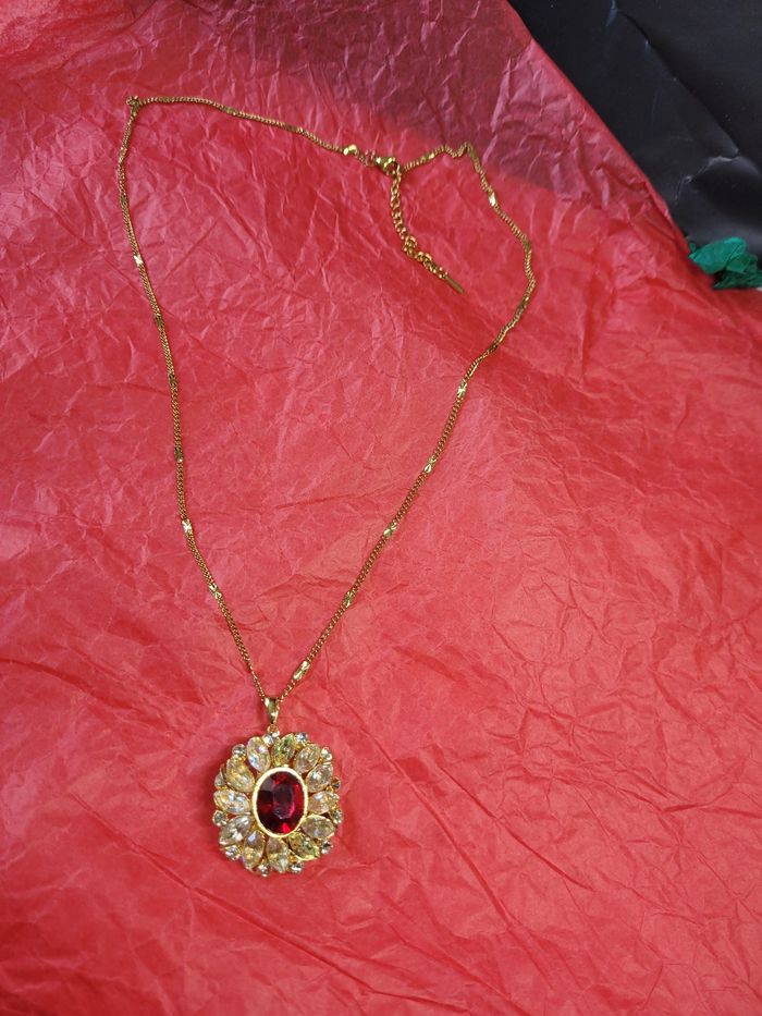 Collier upcyclé avec magnifique bouton - photo numéro 5