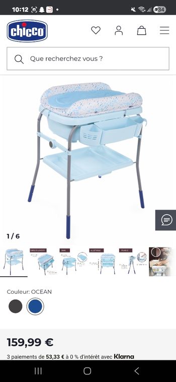 Table a langer 2en1 plus baignoire CHICCO