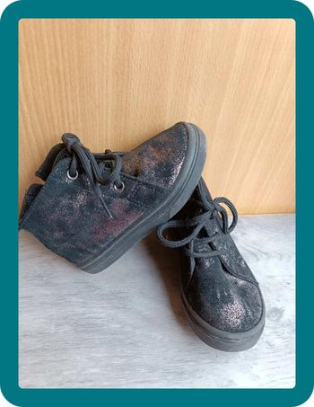 Chaussures montantes pailletées noires