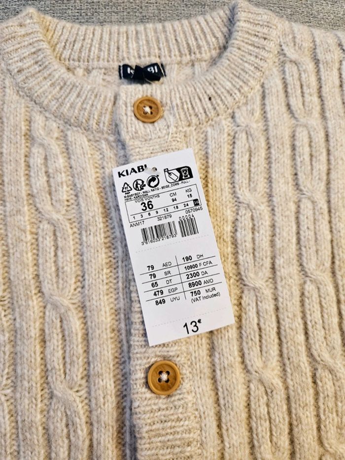 Boy: gilet mailles Kiabi neuf 36 mois - photo numéro 5