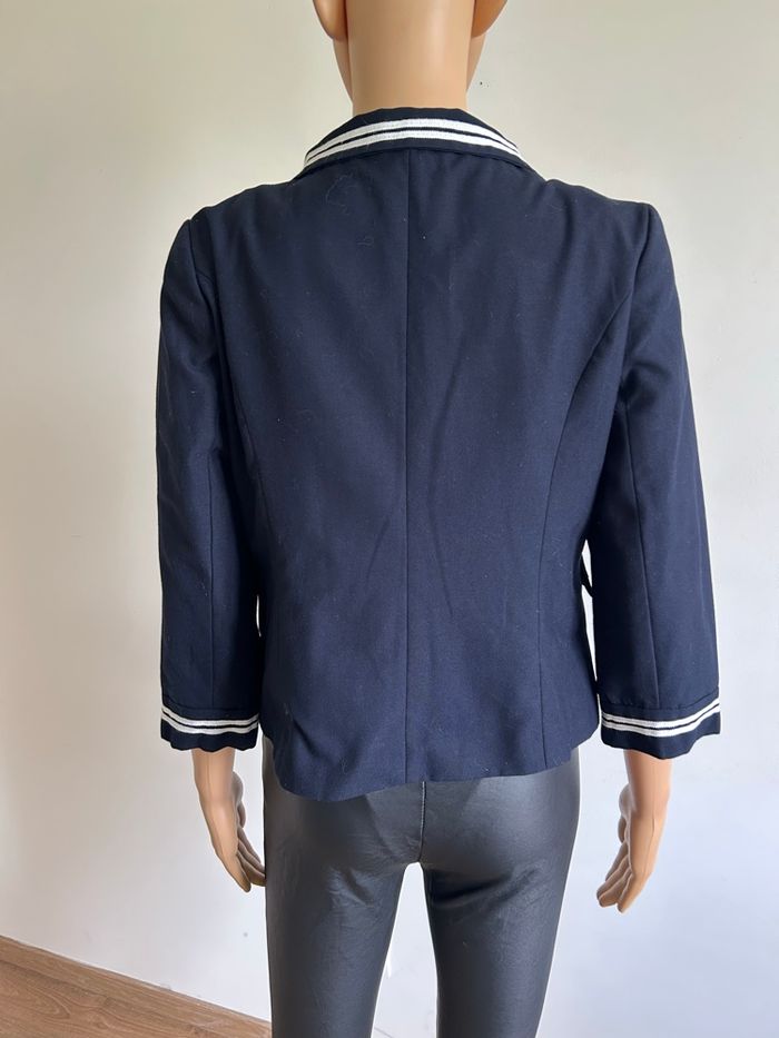 Blazer bleu marine et blanc Molly Bracken taille L TBE - photo numéro 6