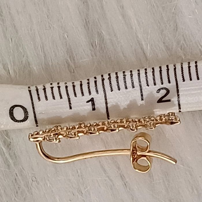 Boucle d'oreille individuelle en plaqué or - photo numéro 6