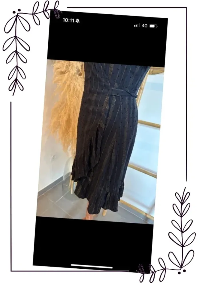 Robe d’été noire et doré - photo numéro 4