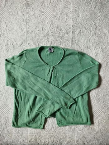 Gilet vert petit bateau 10 ans 140 cm