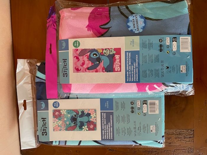Lot 2 serviettes de bain Stitch