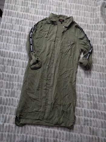 Robe chemise longue kaki Jennyfer taille 34 xs