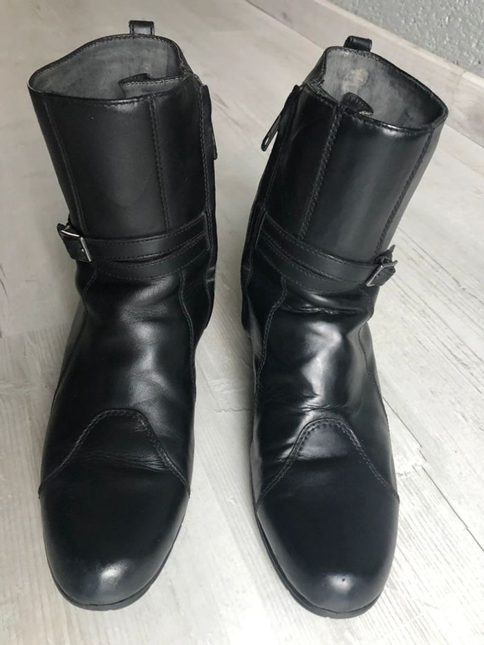 Bottines moto femme cuir « ixs » comme NEUVES - photo numéro 4