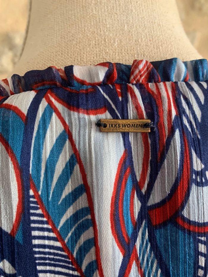 Robe Ikks Bleue Marine et Multicolore T40 - photo numéro 4