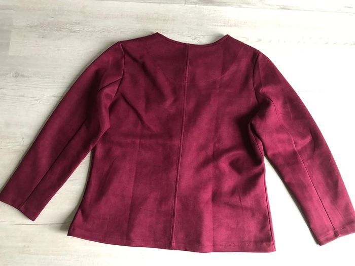 AN25-Veste fantaisie (entre le bordeaux et lie de vin) T 46-48 portée 1 soirée - photo numéro 8