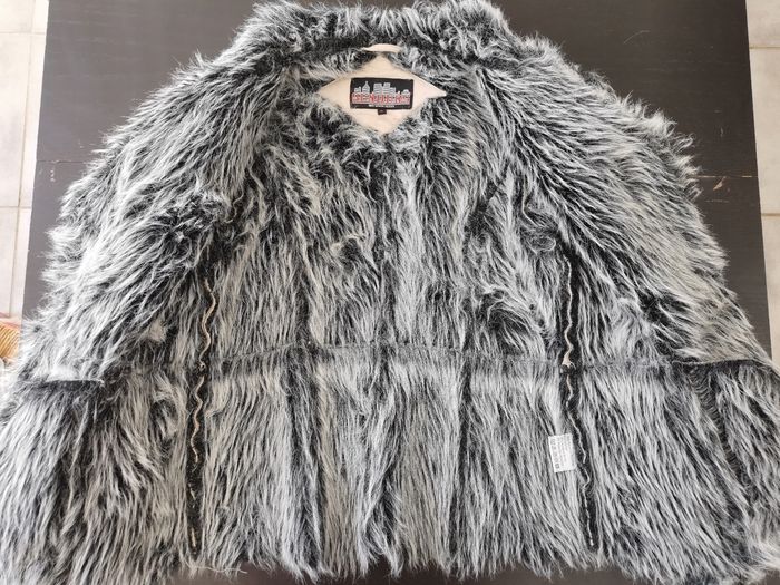 Manteau beige fourrure chaud S/M - photo numéro 3