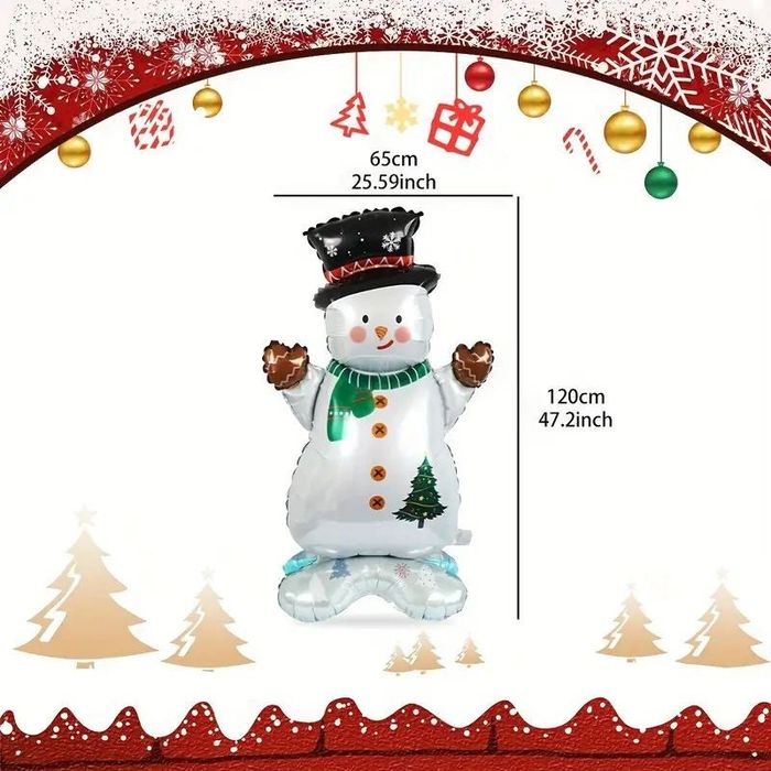 Un grand bonhomme de neige debout en écharpe de Noël