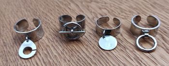 Lot bagues acier inoxydable