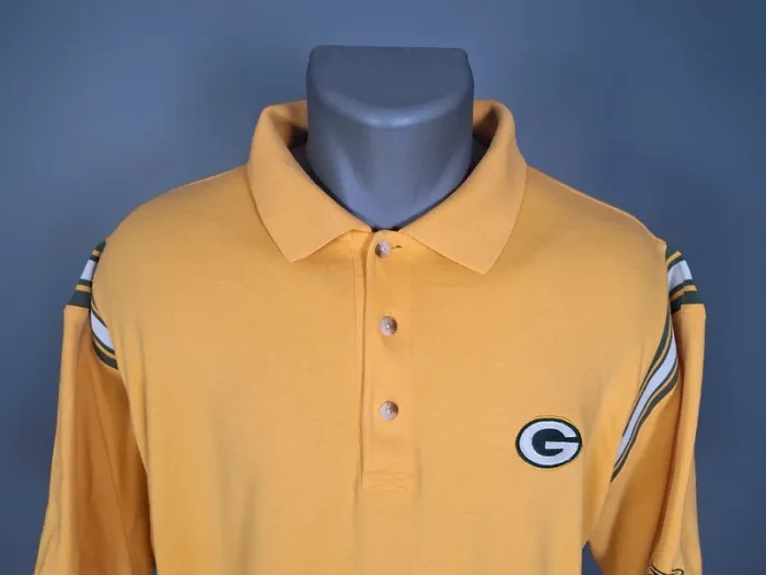 Polo NFL Green Bay Packers – Reebok – Vintage – Taille L - full broderie (569) - photo numéro 2