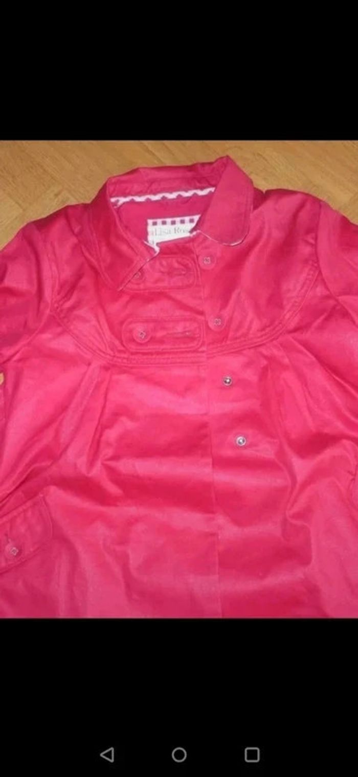 Neuf Trench imperméable rouge Lisa Rose 12 ans - photo numéro 3
