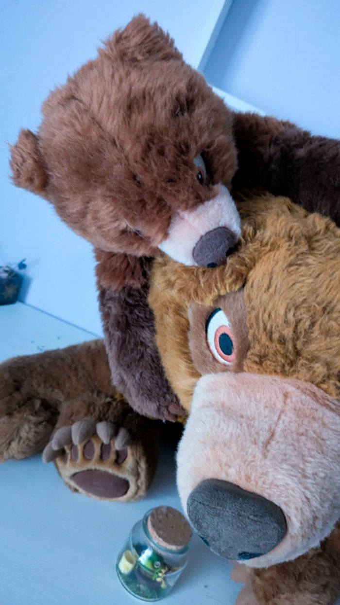 Rare peluche Jumbo frère des ours Kenai et Koda vintage Disneyland - photo numéro 3