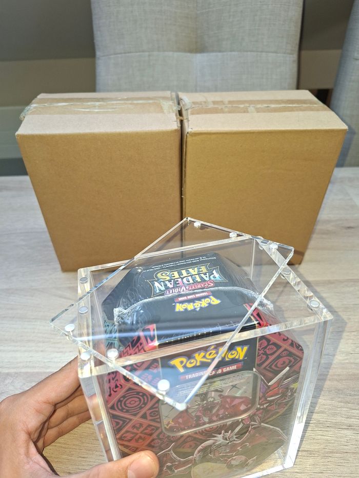 Lot de 2 protections acrylique pokebox Pokémon aimantée épaisse 8mm anti uv - photo numéro 5