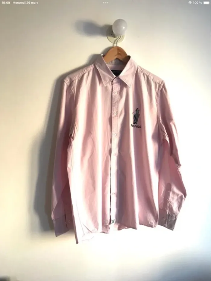 Chemise homme Peter Polo rose taille L