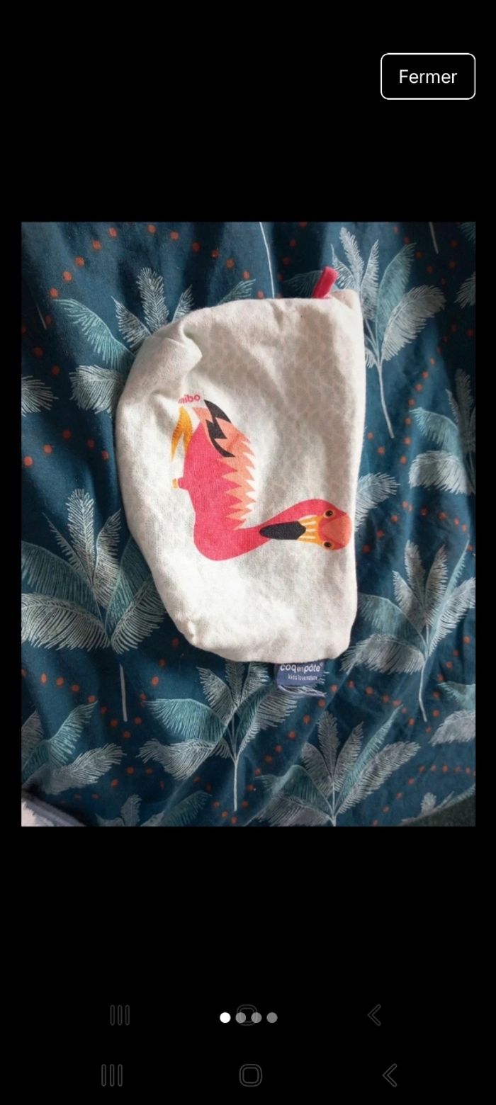 Trousse zippé flamand rose