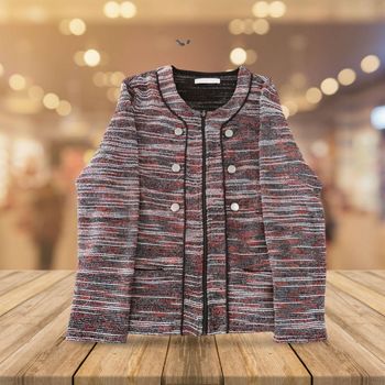 Veste / Gilet de Style Tailleur en Maille Texturée