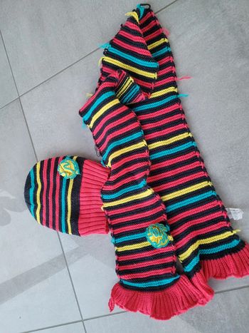 Bonnet echarpe fille