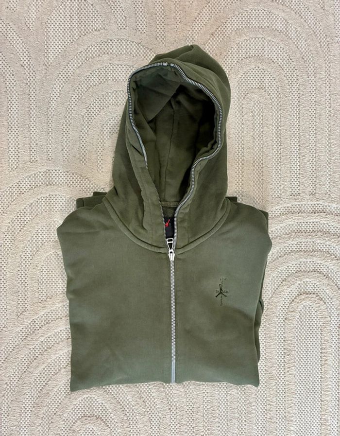 Full zip sweat Jordan Nike Travis Scott kaki vert taille L neuf avec étiquette - photo numéro 2