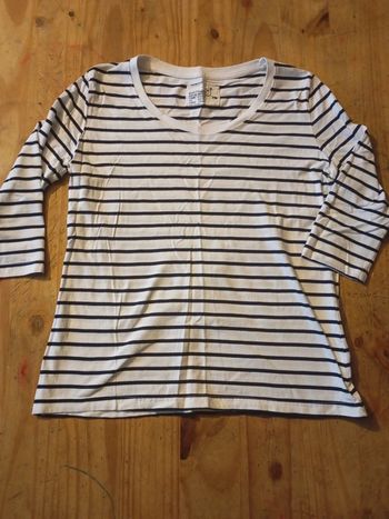 Tee shirt marinière manches 3/4 L