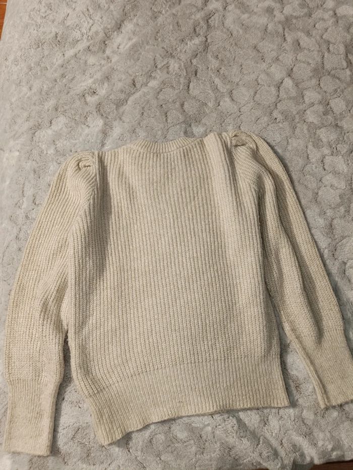 Pull b ige brillant fil doré femme - photo numéro 4