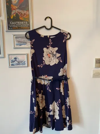 Robe forme patinage à fleurs