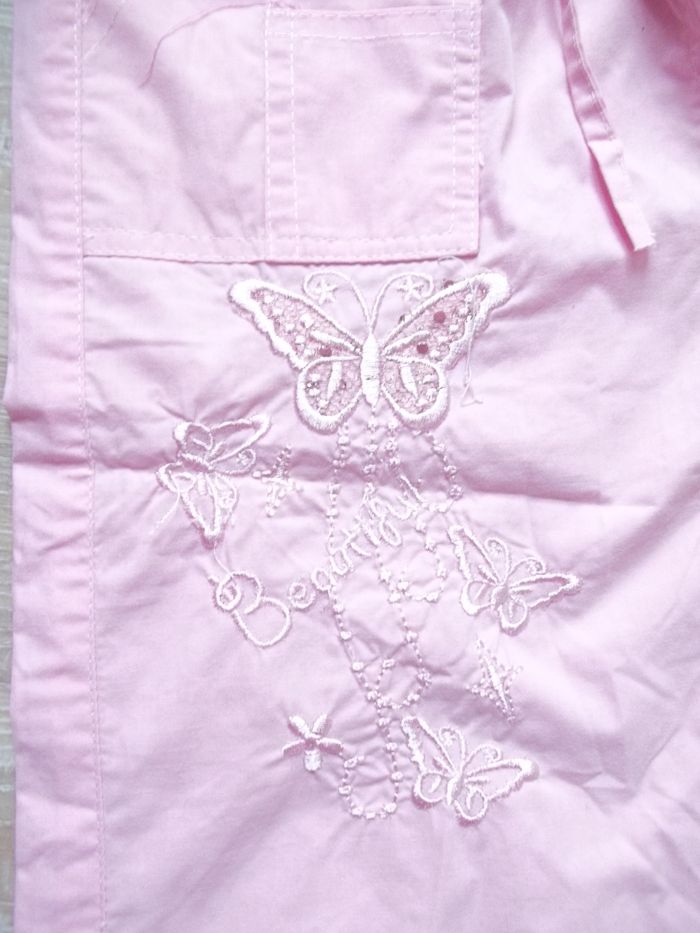 Pantacourt rose brodé Maria size10 - photo numéro 2