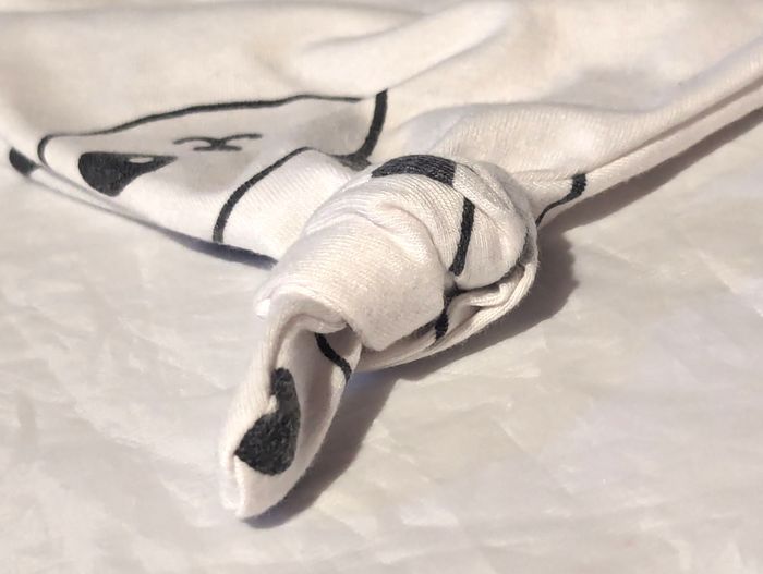 Bonnet Blanc Dessins Visages Têtes Panda Nœud Pointe Animal Vêtement Accessoire Petits Enfants Bébés - photo numéro 5