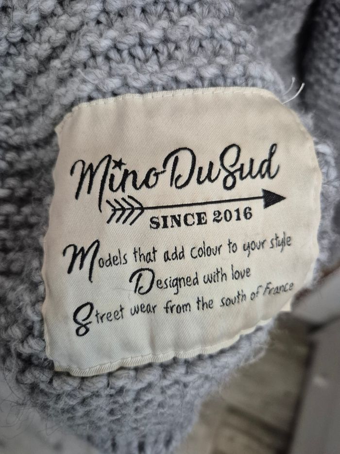 Gilet oversize gris cocooning Mino Du Sud taille unique - photo numéro 5