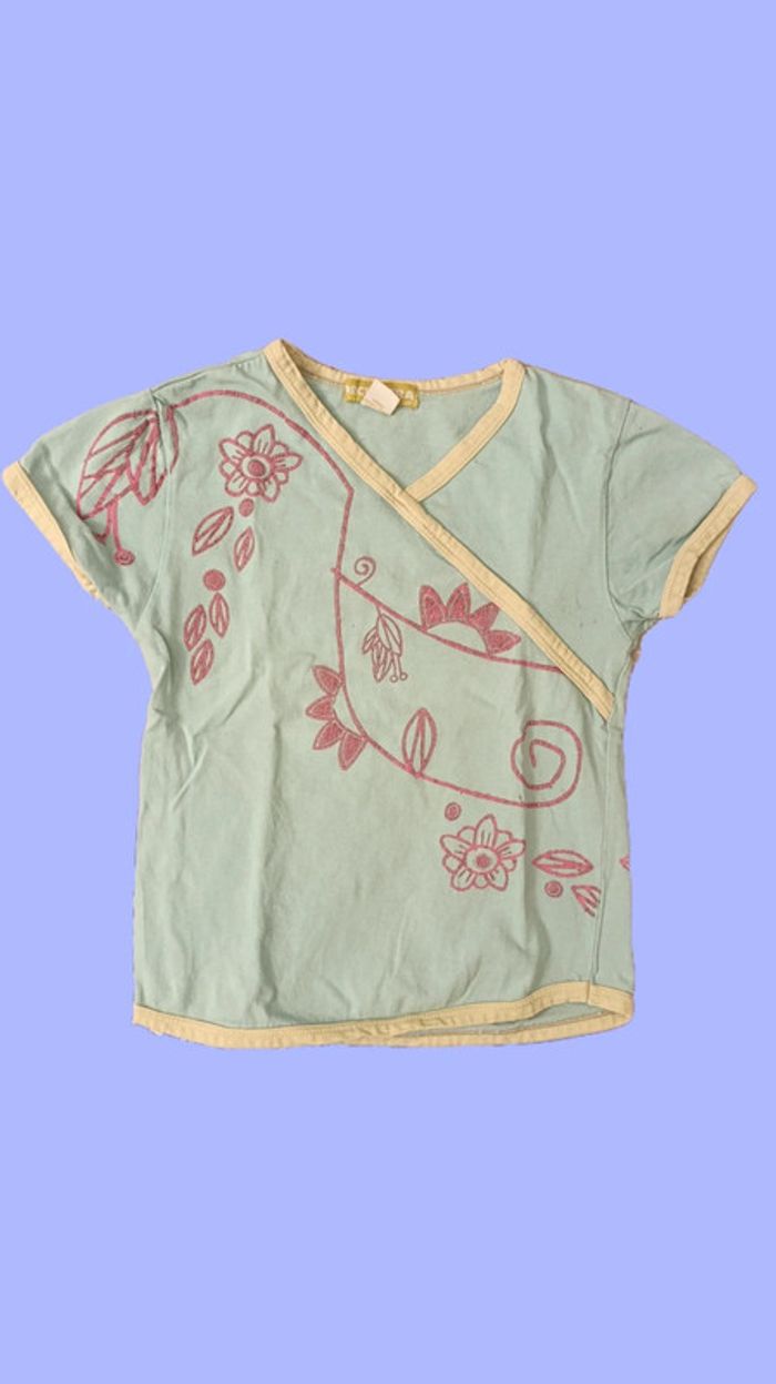 Tee shirt fillette. Motif floral. 8 ans. Orchestra. - photo numéro 2