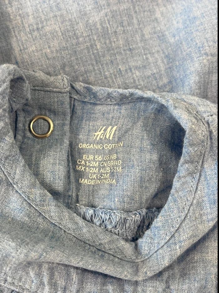 Robe et bloomer 1-2 mois 56 cm h&m - photo numéro 8