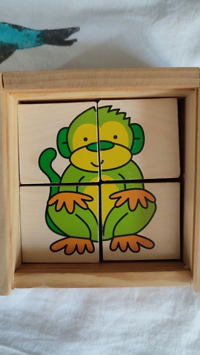 Jeux en bois boîte avec puzzles - photo numéro 8