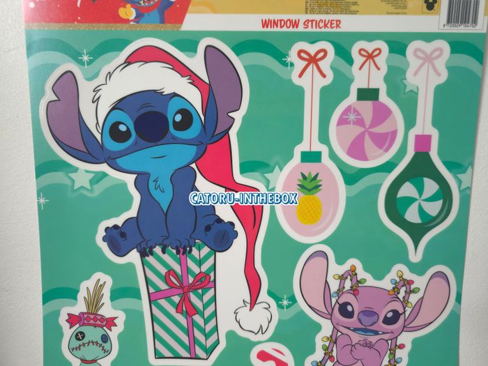 Planche autocollants stickers Disney Stitch Angel Souillon Noel Christmas - photo numéro 2