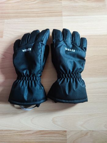 Paire de gants de ski noire Wedze en Taille 6 ans 