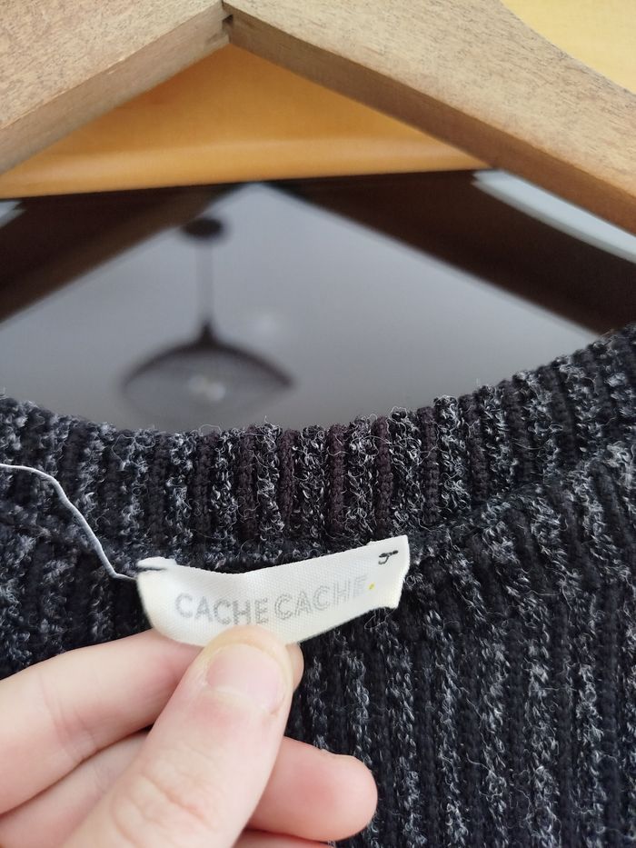 Pull gris taille XS cache cache - photo numéro 2